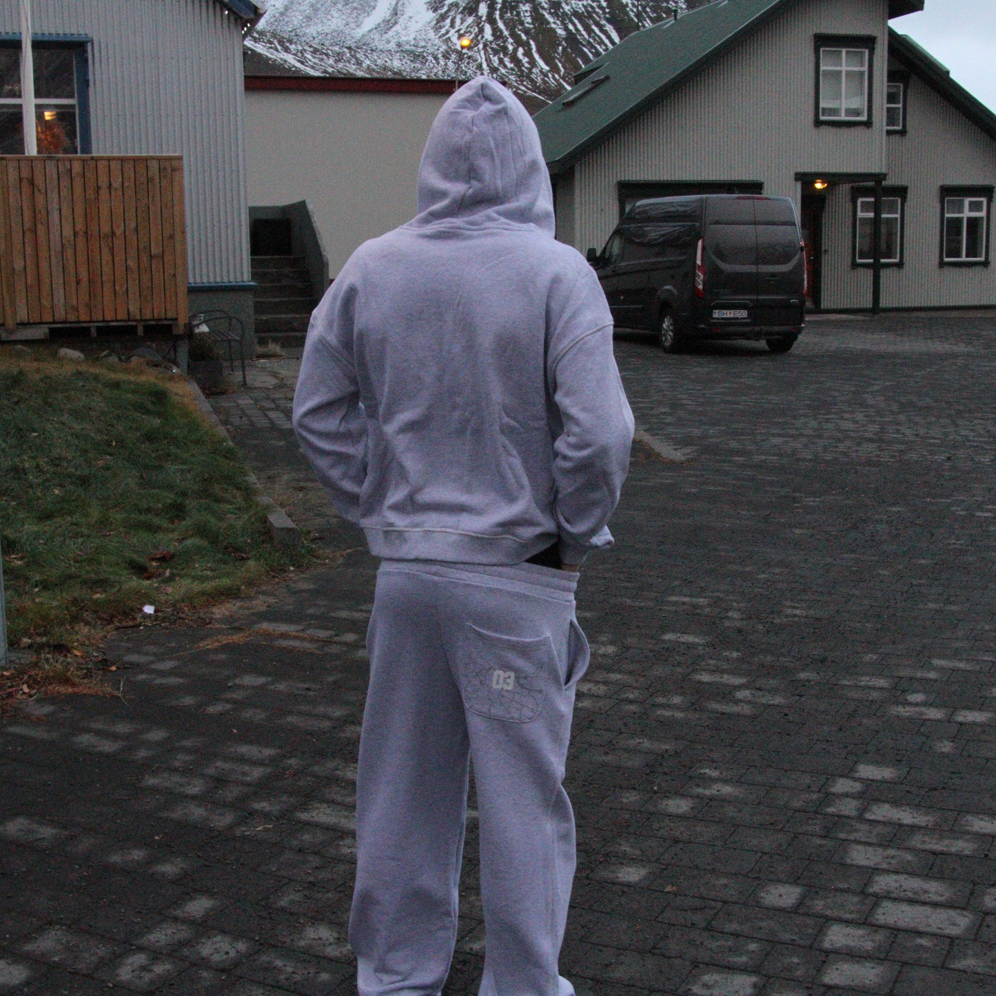 Gray Nordic Straight Leg Pants