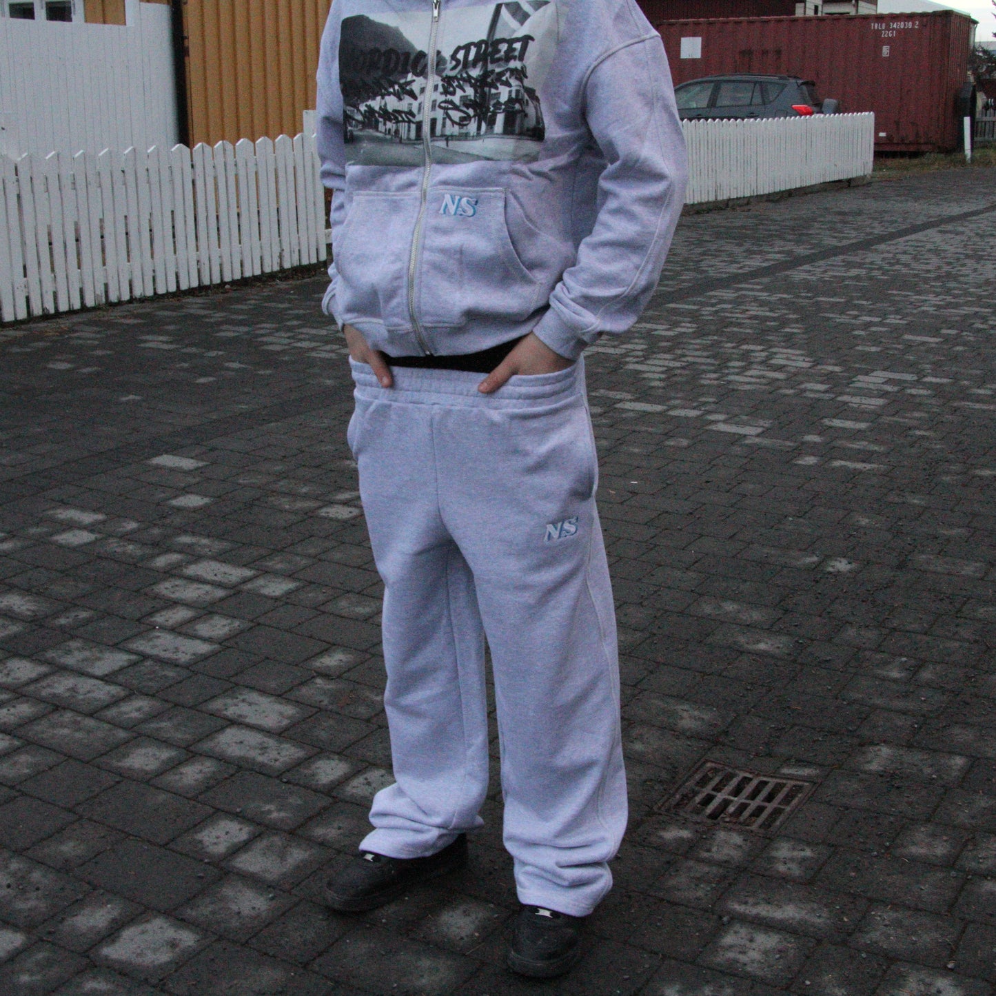 Gray Nordic Straight Leg Pants