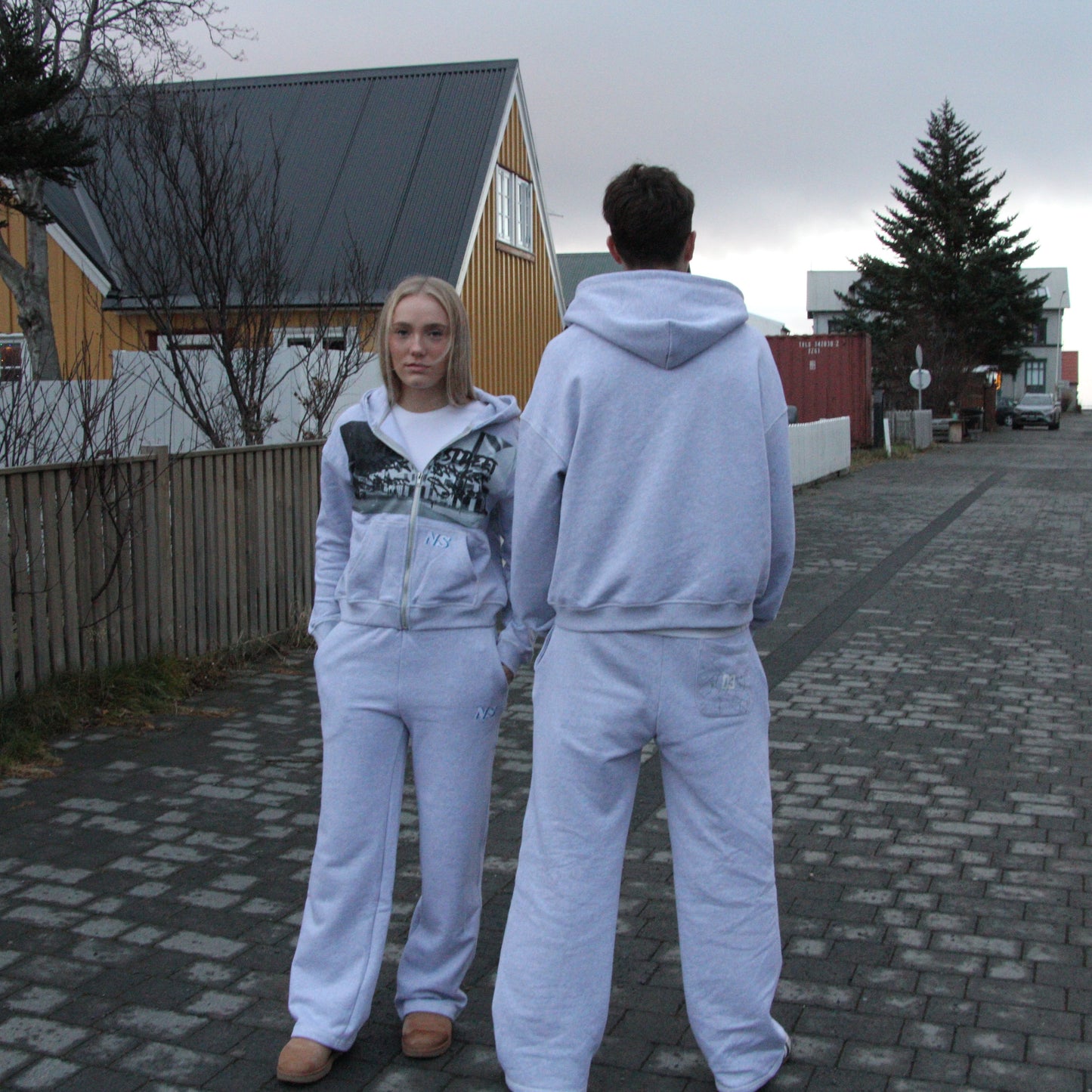 Gray Nordic Straight Leg Pants