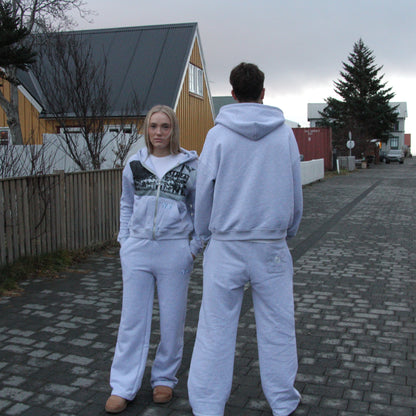 Gray Nordic Straight Leg Pants